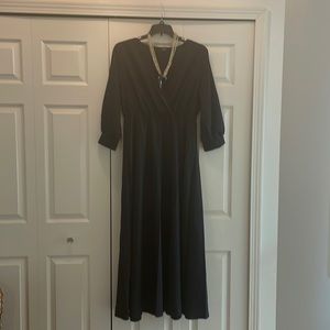 Women’s Plus SZ Black MIDI Dress. 2X